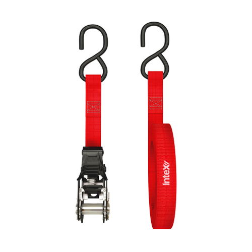 Ratchet Tie Downs 400kg W.L.L 25mm x 4.6m (4 Pack)